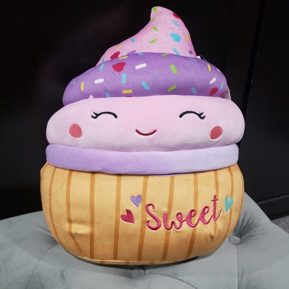 Squishmallows 2022 Kimmie the Cupcake Valentine Squad 12" Plush Toy Purple NWT - Picture 9 of 12